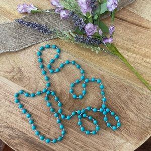 Turquoise Necklace 36” & 94 cts!